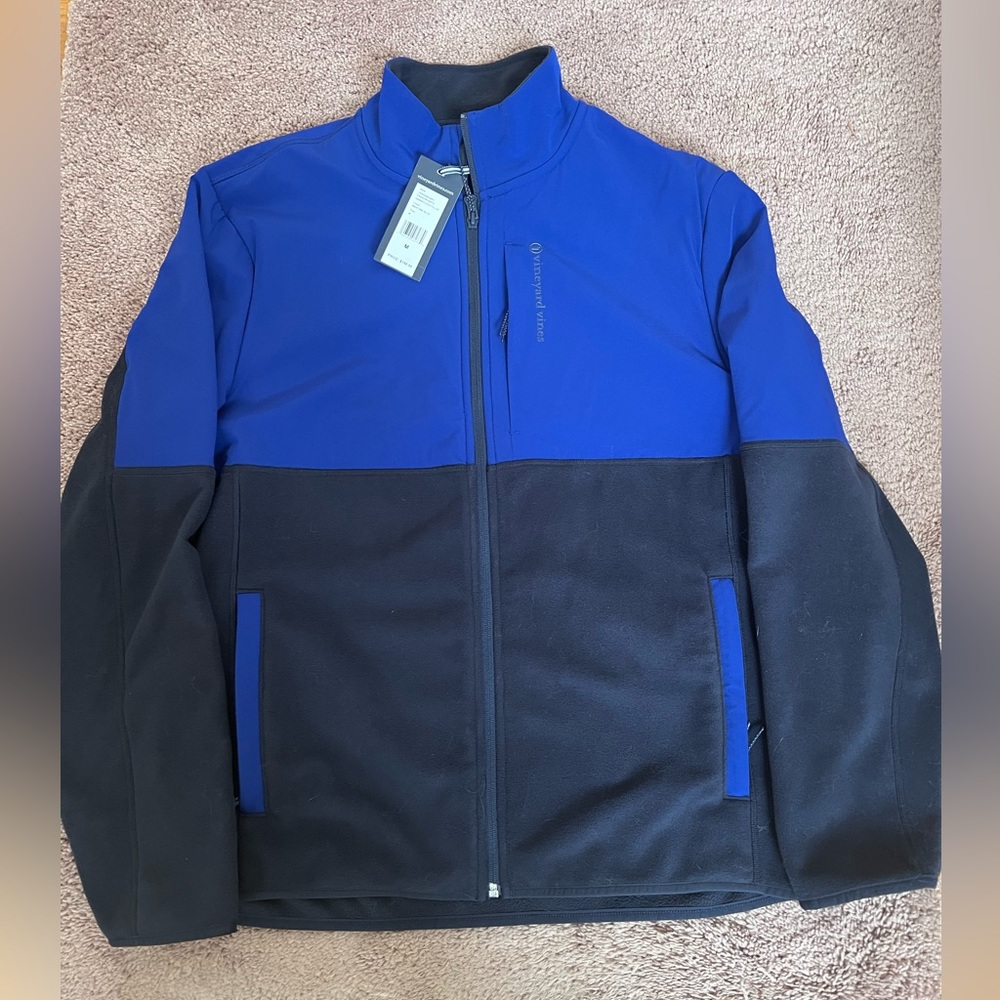 Vineyard Vines Fleece Tech Size Medium Brand New Blue jacket.